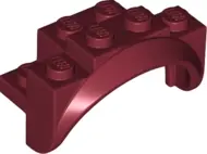 Dark Red Vehicle, Mudguard 4 x 2 1/2 x 2 with Arch Round, Solid Studs, and Rounded Legs