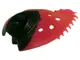 Trans-Red Hero Factory Creature Cocoon Petal with Molded Hard Plastic Black Base Pattern - Flexible 