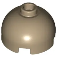 Dark Tan Brick, Round 2 x 2 Dome Top