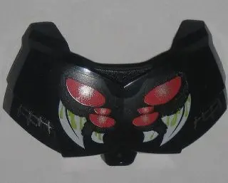 Black Large Figure Chest Armor Small with Red Spider Eyes and White Fangs Pattern
