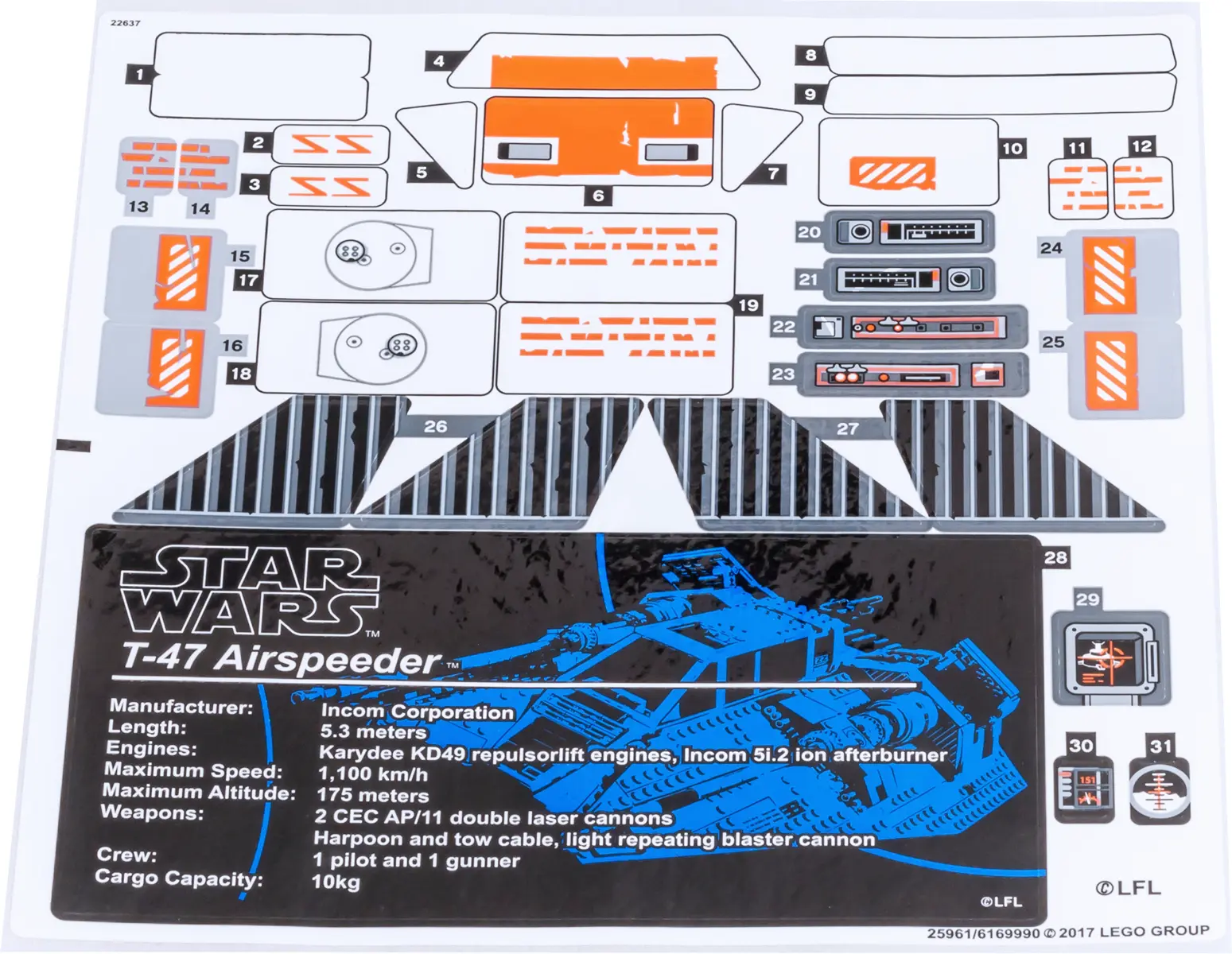 Sticker Sheet for Set 75144 - (25961/6169990)
