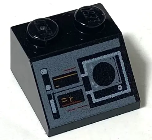 Black Slope 45 2 x 2 with Controls, Buttons, and Navigation Display Pattern