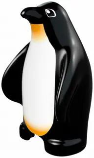 Black Duplo Penguin, Split Feet, Eyes Squared