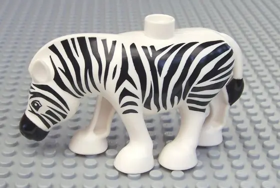 White Duplo Zebra, Smooth White Mane