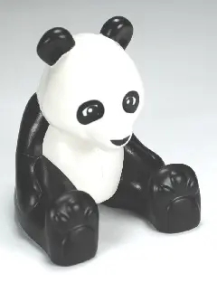 Black Duplo Panda Adult, Sitting, Eyes Squared