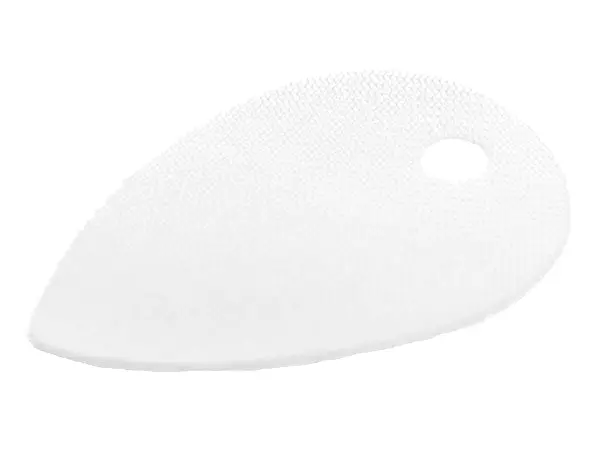 White Cloth Play Cube Accent Dog Ear with 1 Hole, Tapered End - Traditional Starch Fabric