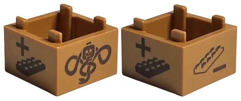 Medium Nougat Container, Box 2 x 2 x 1 - Top Opening with Flat Inner Bottom with HP Game Spinner / D