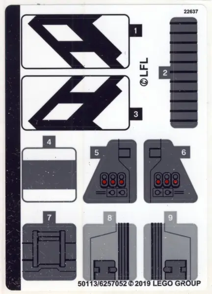 Sticker Sheet for Set 75242 - (50113/6257052)