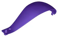 Dark Purple Panel 4 x 4 x 11 Curved Tapered with Clip at Each End