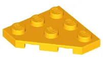 Bright Light Orange Wedge, Plate 3 x 3 Cut Corner