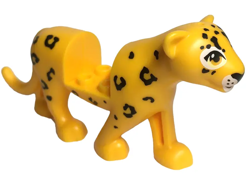 Bright Light Orange Cat, Friends Style, Large with 2 x 2 Cutout (Jaguar) with Black Nose and Rosette