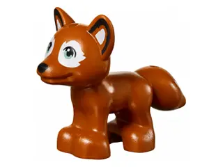 Dark Orange Fox, Friends Style with Black Nose, Sand Green Eyes and White Around Eyes and on Tail Pa