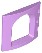 Medium Lavender Duplo Door / Window Pane 1 x 4 x 3 Curved Front with Rounded Pane