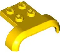 Yellow Vehicle, Mudguard 4 x 3 x 1 with Arch Curved