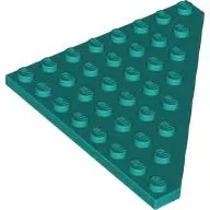 Dark Turquoise Wedge, Plate 8 x 8 Cut Corner