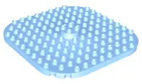 Bright Light Blue Duplo, Plate 12 x 12, Rounded Corners with Raised 2 x 2 Center Cylinder