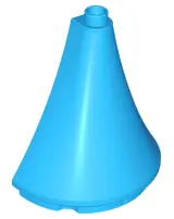 Dark Azure Duplo Roof Spire Half 4.5 x 2 x 4