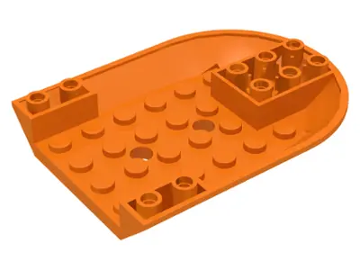 Orange Aircraft Fuselage Forward Bottom Curved 6 x 8