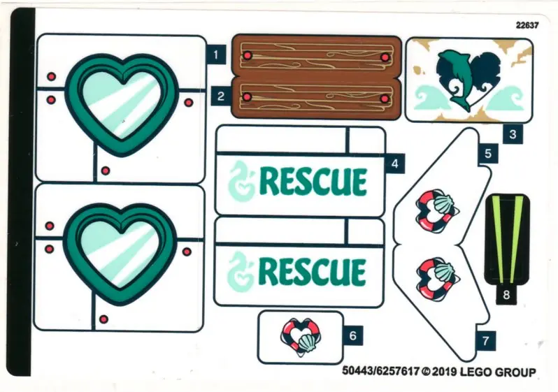 Sticker Sheet for Set 41378 - (50443/6257617)