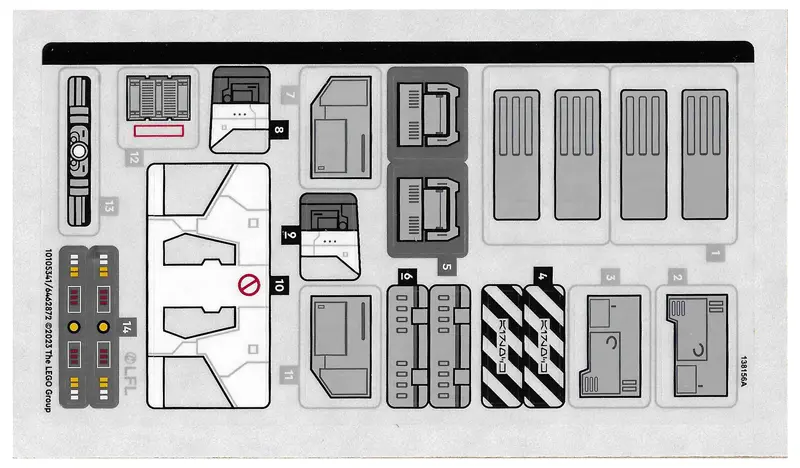 Sticker Sheet for Set 75357, Sheet 1 - (10105341/6462872)