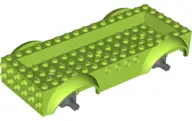 Lime Vehicle, Base 8 x 16 x 2 1/2 with Mudguards Raised, 4 x 14 Recessed Center with 3 Holes, and Da