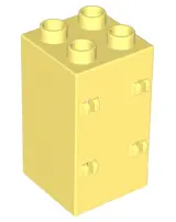 Bright Light Yellow Duplo Wall 2 x 2 x 3 with 4 Hinges