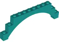 Dark Turquoise Arch 1 x 12 x 3 Raised Arch with 5 Cross Supports