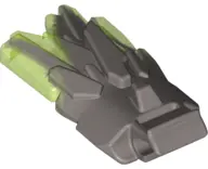Flat Silver Energy Burst with Wide Clip with Marbled Trans-Bright Green Pattern