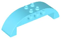 Medium Azure Slope, Curved 8 x 2 x 2 Double