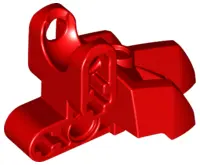 Red Hero Factory Foot with Three Short Claws and Ball Joint Socket