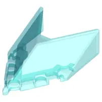 Trans-Light Blue Windscreen 6 x 4 x 1 1/3 Pointed
