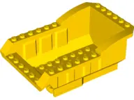 Yellow Vehicle, Tipper Bed 12 x 8 x 5 with Fixed (Same Color) Hinge Plate (18926 / 44570)