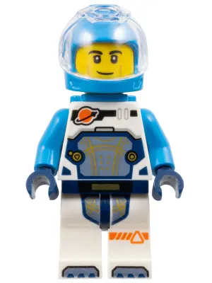 Astronaut - Male, White Spacesuit with Dark Azure Arms, Dark Azure Helmet, Trans-Clear Visor, Dark A