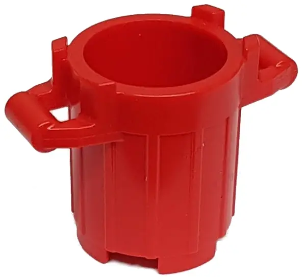 Red Container, Trash Can with 4 Cover Holders