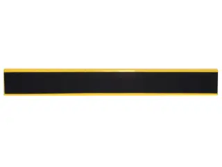 Yellow Tile 1 x 8 with Thick Black Stripe Pattern