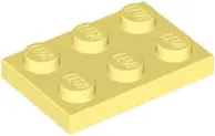 Bright Light Yellow Plate 2 x 3