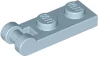 Sand Blue Plate, Modified 1 x 2 with Bar Handle on End