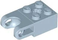 Sand Blue Technic, Brick Modified 2 x 2 with Ball Socket and Axle Hole - Straight Forks with Round E