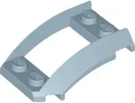 Sand Blue Wedge 4 x 3 Open with Cutout and 4 Studs