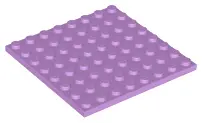 Medium Lavender Plate 8 x 8
