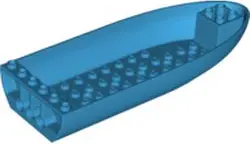 Dark Azure Aircraft Fuselage Forward Bottom Curved 6 x 16 x 2