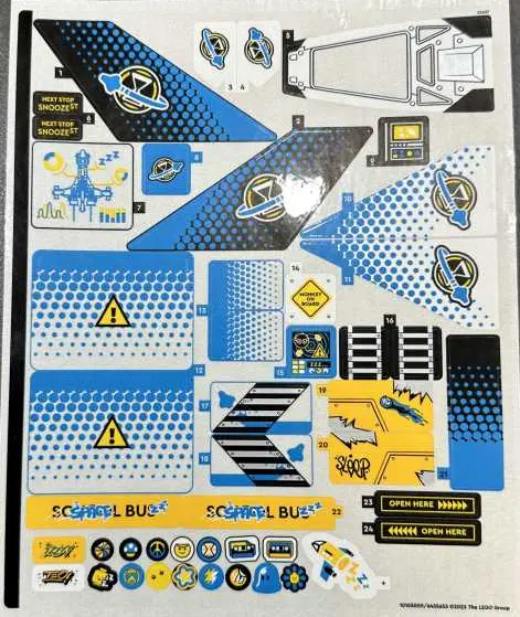 Sticker Sheet for Set 71460 - (10105009/6455653)