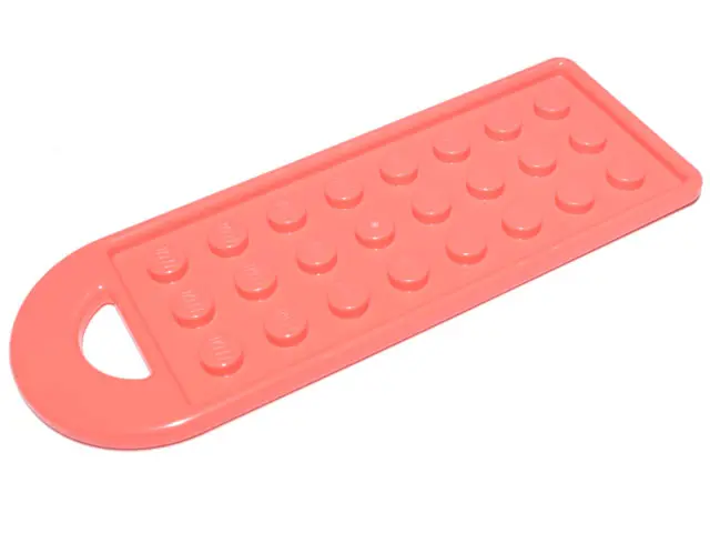 Coral Bag Tag with 3 x 8 Studs