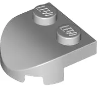 Bluish Gray Brick, Round 2 x 2 x 2/3 Half Circle Extended with 2 Studs and Curved Top