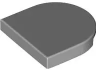 Bluish Gray Tile, Round 2 x 2 Half Circle Extended