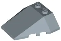 Sand Blue Wedge 4 x 4 Triple with Stud Notches