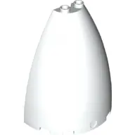 White Cone Half 6 x 3 x 6 (Elliptic Paraboloid) with 2 x 1 Top