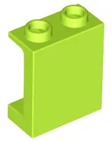 Lime Panel 1 x 2 x 2 with Side Supports - Hollow Studs