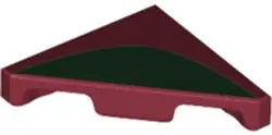 Dark Red Tile, Modified 2 x 2 Triangular with Dark Green Curve Pattern (BrickHeadz Boba Fett Helmet 