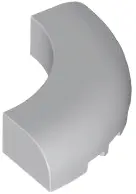 Light Bluish Gray Brick, Round Corner 5 x 5 without Studs